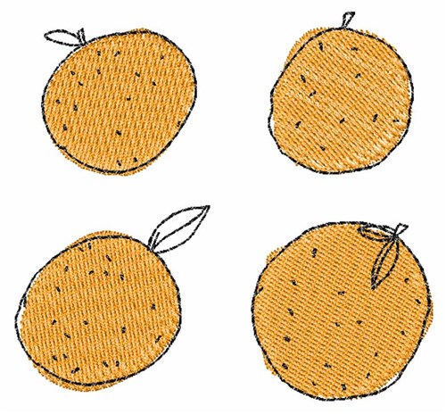 Oranges Machine Embroidery Design