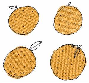 Picture of Oranges Machine Embroidery Design