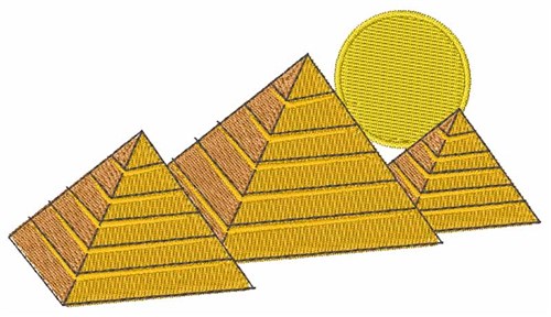 Egyptian Pyramids Machine Embroidery Design