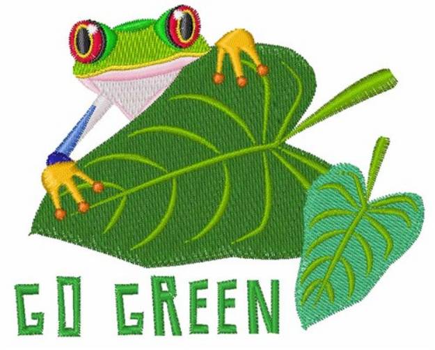 Picture of Go Green Machine Embroidery Design