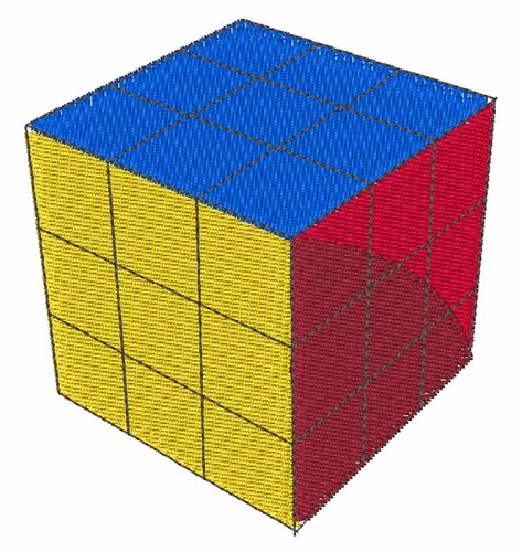 Rubicks Cube Machine Embroidery Design
