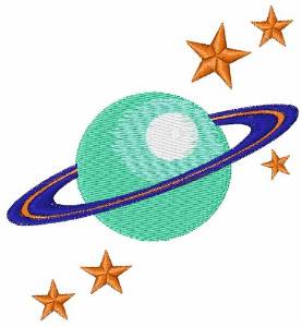 Picture of Planet Saturn Machine Embroidery Design