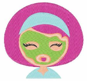 Picture of Womans Face Mask Machine Embroidery Design