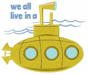 Picture of Yellow Submarine Machine Embroidery Design