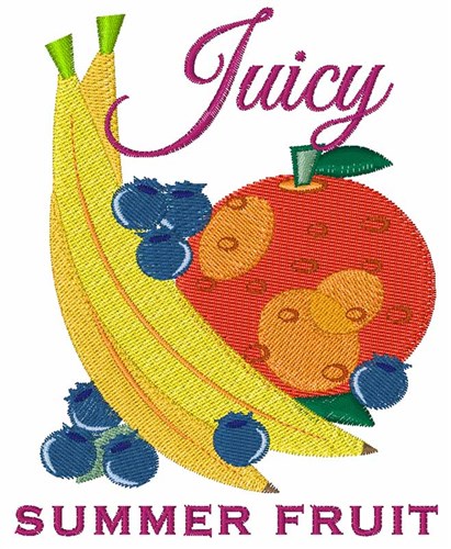 Juicy Fruit Machine Embroidery Design