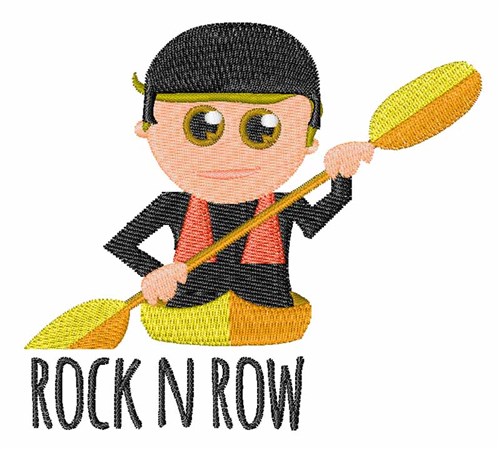 Rock N Row Machine Embroidery Design