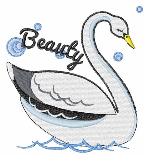 Swan Beauty Machine Embroidery Design