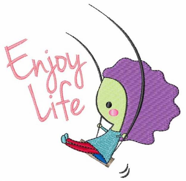 Picture of Enjoy Life Machine Embroidery Design