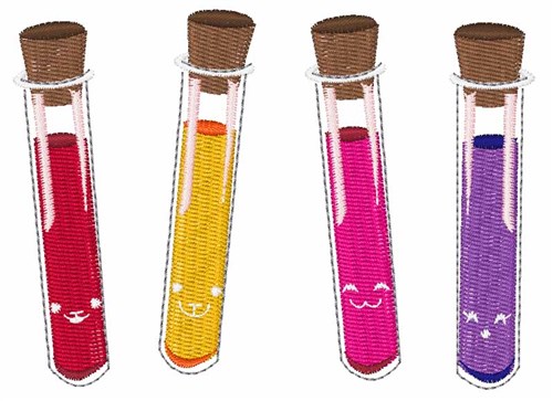 Test Tubes Machine Embroidery Design