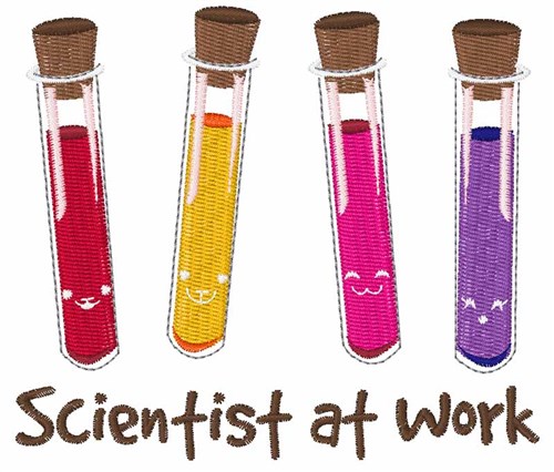 Scientist At Work Machine Embroidery Design