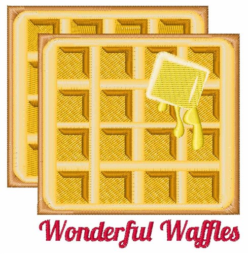 Wonderful Waffles Machine Embroidery Design