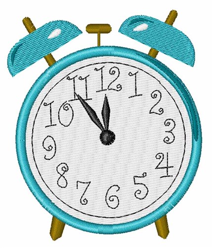 Alarm Clock Machine Embroidery Design