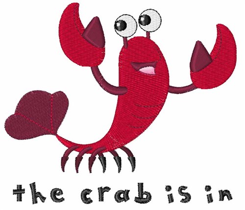 Crab Is In Machine Embroidery Design