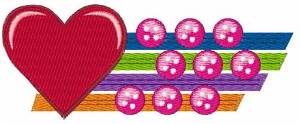 Picture of Heart & Buttons Machine Embroidery Design