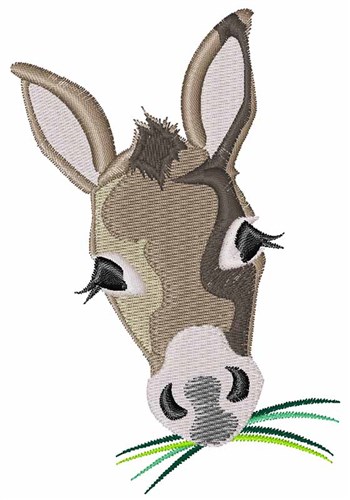 Donkey Head Machine Embroidery Design
