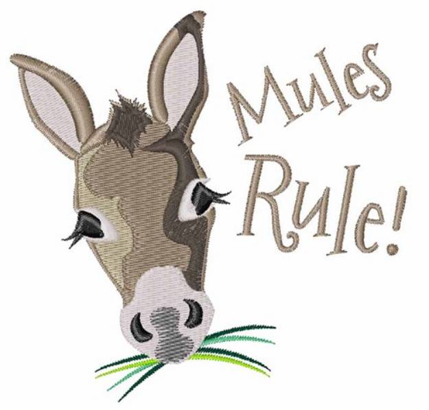Picture of Mules Rule Machine Embroidery Design