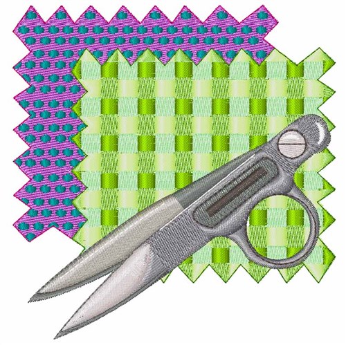 Fabric & Scissors Machine Embroidery Design