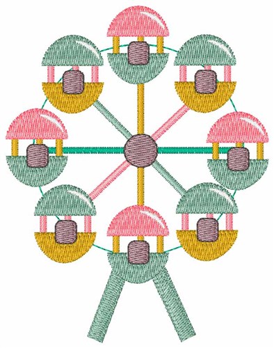 Ferris Wheel Machine Embroidery Design
