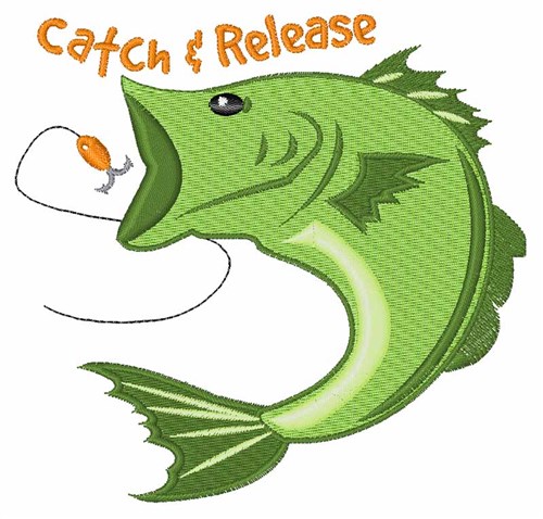 Catch & Release Machine Embroidery Design