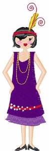 Picture of Flapper Girl Machine Embroidery Design