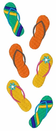 Flip Flops Machine Embroidery Design