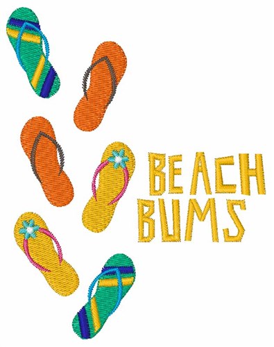 Beach Bums Machine Embroidery Design