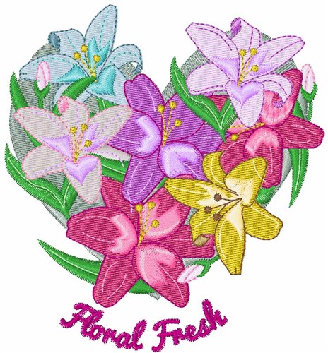 Floral Fresh Machine Embroidery Design