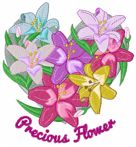Precious Flower Machine Embroidery Design
