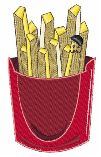 French Fries Machine Embroidery Design