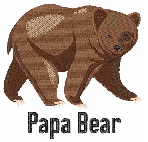 Papa Bear Machine Embroidery Design