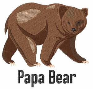 Picture of Papa Bear Machine Embroidery Design