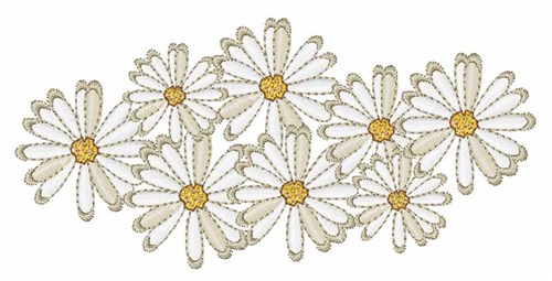 Daisy Flowers Machine Embroidery Design