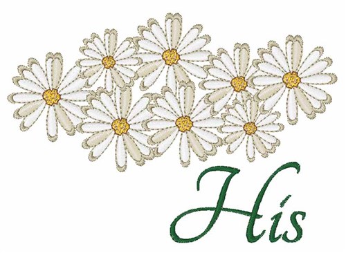 His Flowers Machine Embroidery Design