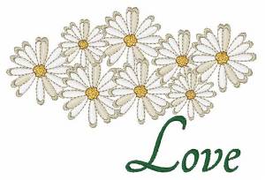 Picture of Love Daisies Machine Embroidery Design