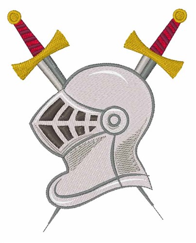 Knight Helmet Machine Embroidery Design