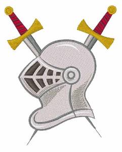 Picture of Knight Helmet Machine Embroidery Design