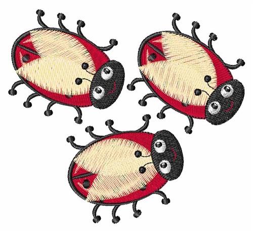 Lady Bugs Machine Embroidery Design