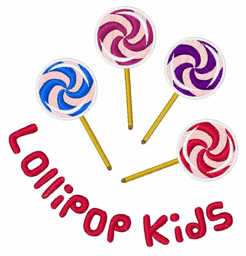 Lollipop Kids Machine Embroidery Design
