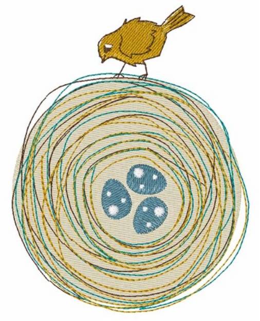 Picture of Bird Nest Machine Embroidery Design