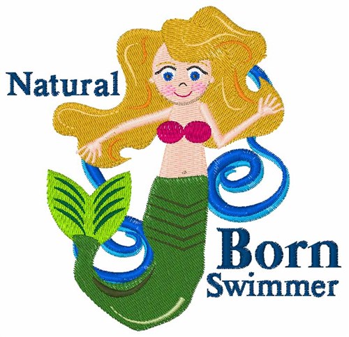 Natural Swimmer Machine Embroidery Design
