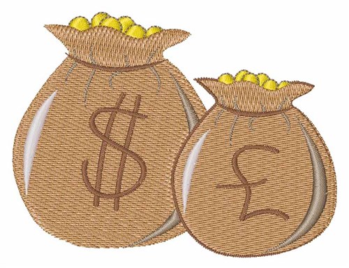 Money Bags Machine Embroidery Design