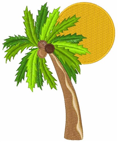 Coconut Tree Machine Embroidery Design