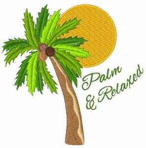 Picture of Palm & Relaxed Machine Embroidery Design