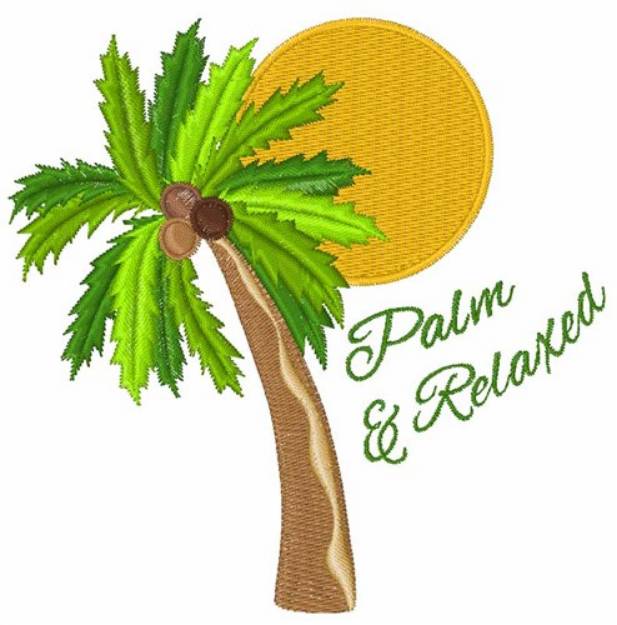 Picture of Palm & Relaxed Machine Embroidery Design