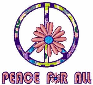 Picture of Peace For All Machine Embroidery Design