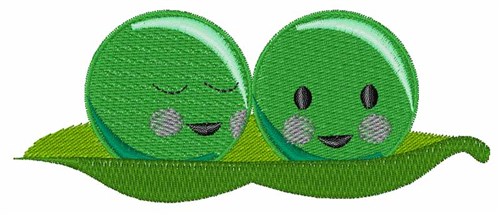 Two Peas Machine Embroidery Design