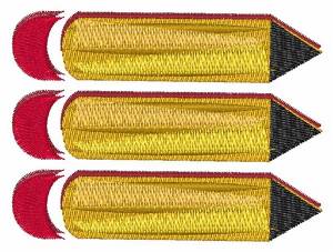 Picture of Three Pencils Machine Embroidery Design