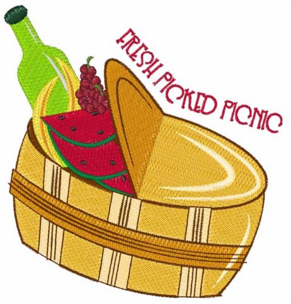 Picture of Fresh Pickled Picnic Machine Embroidery Design