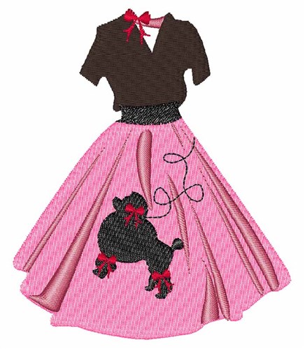 Poodle Skirt Machine Embroidery Design