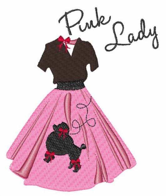 Picture of Pink Lady Machine Embroidery Design